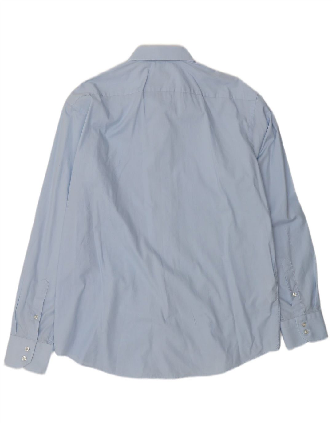 HUGO BOSS Mens Regular Fit Shirt Size 44 17 1/2 XL Blue Cotton