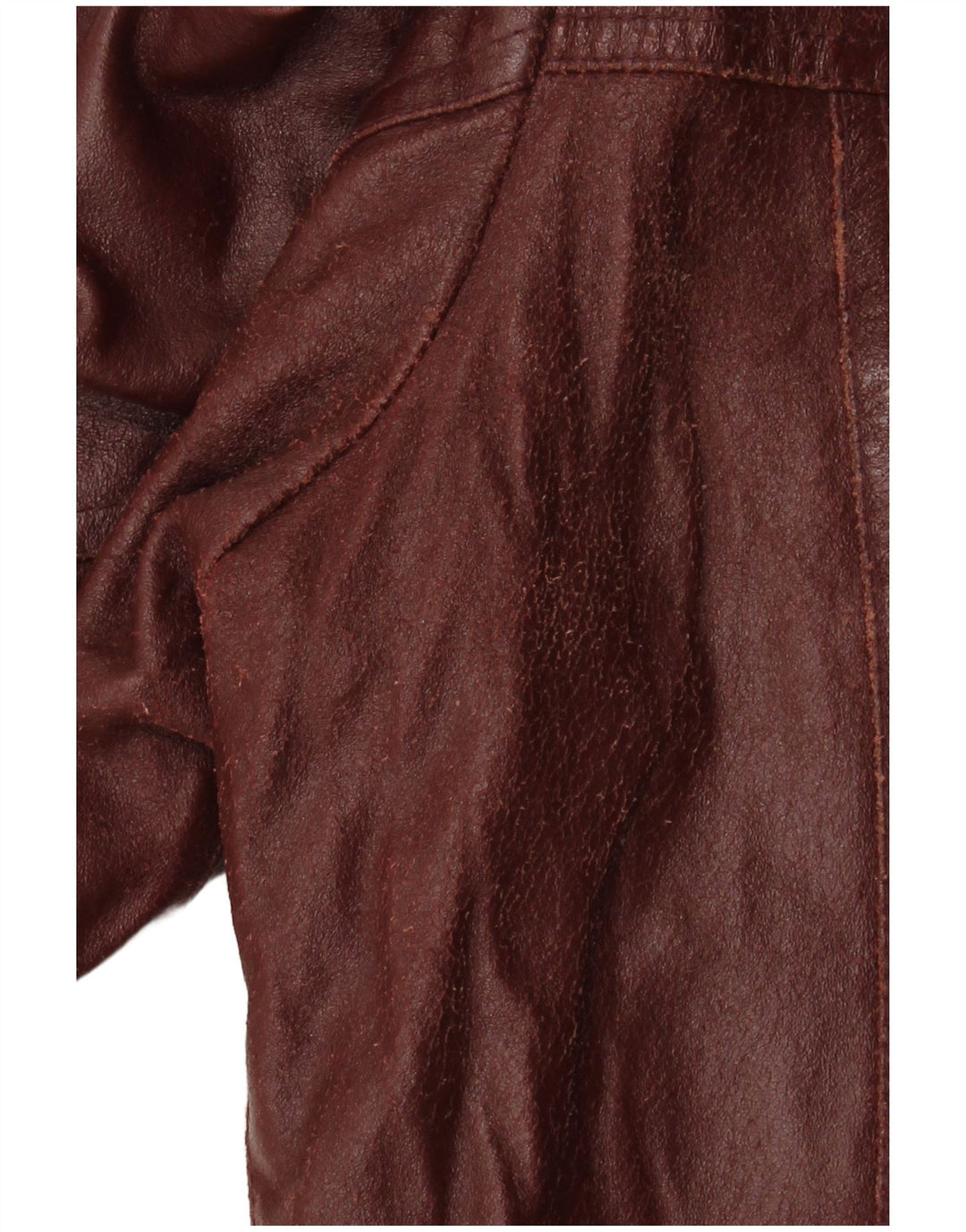 VINTAGE Mens 4 Button Leather Blazer Jacket IT 50 Large Burgundy Leather