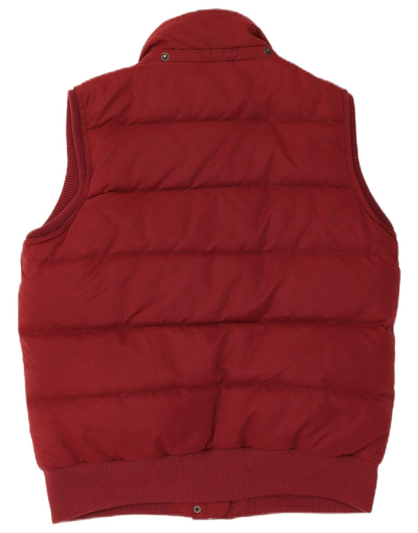 Fat Face Womens Padded Gilet UK 14 Large Maroon Polyester