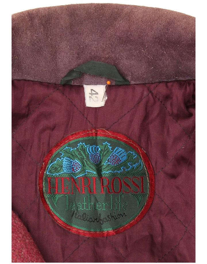 Henri Rossi Womens Windbreaker Jacket EU 42 Large Multicoloured Leather