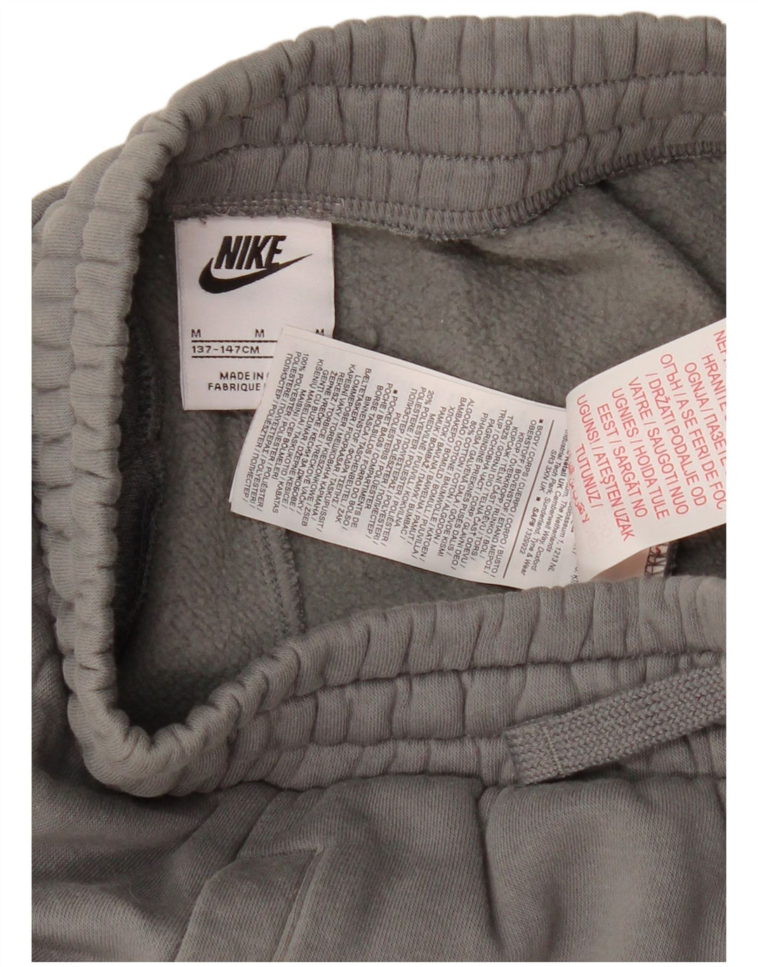 NIKE Boys Sport Shorts 10-11 Years Medium Grey Cotton