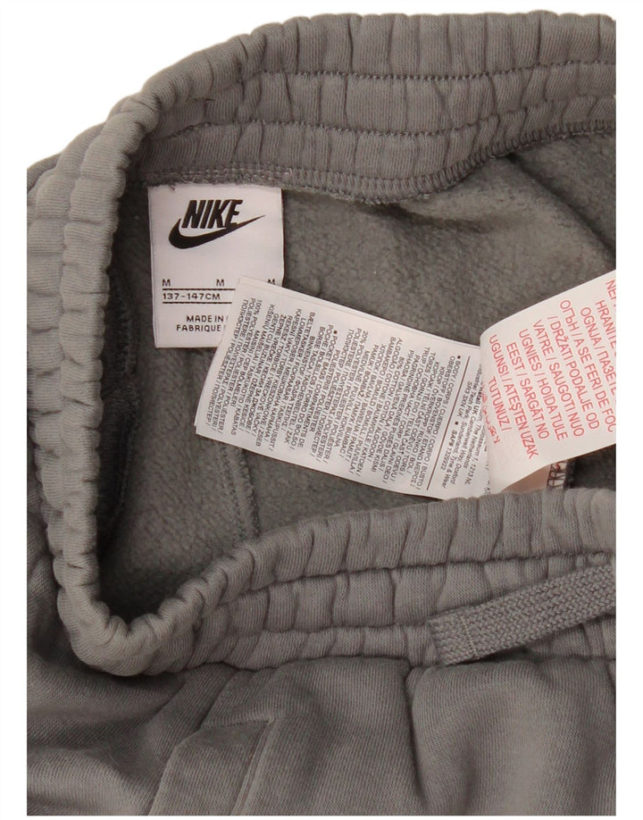 NIKE Boys Sport Shorts 10-11 Years Medium Grey Cotton