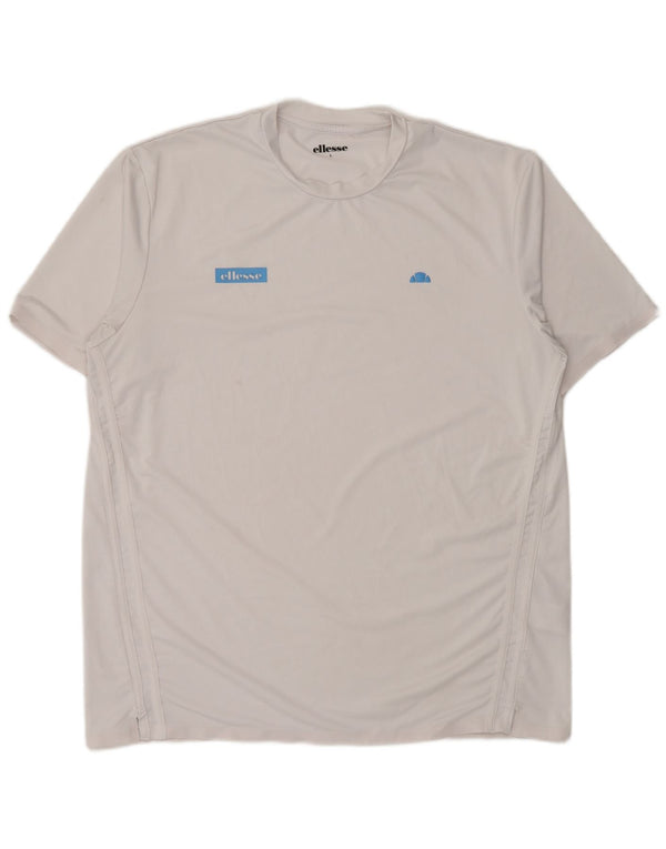 Ellesse Mens T-Shirt Top Large White Polyester
