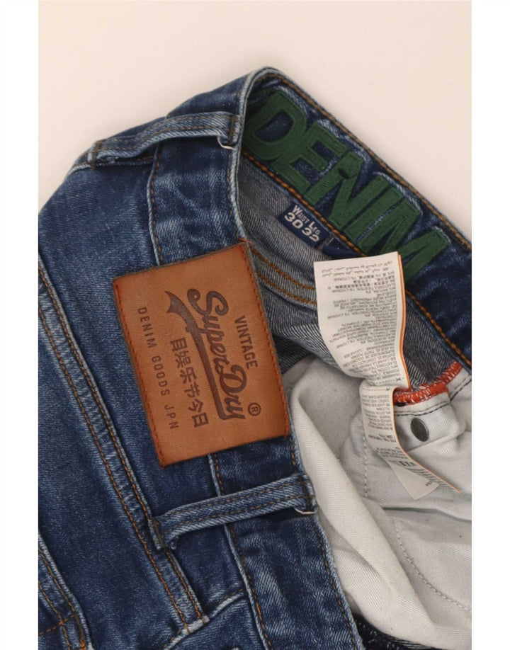Superdry Womens Slim Jeans W30 L32 Blue Cotton