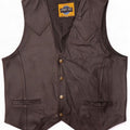 John F Gee Mens Leather Waistcoat Large Black