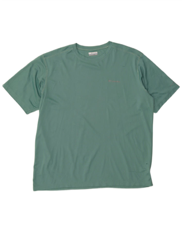 COLUMBIA Mens Omni-Wick T-Shirt Top XL Green Polyester