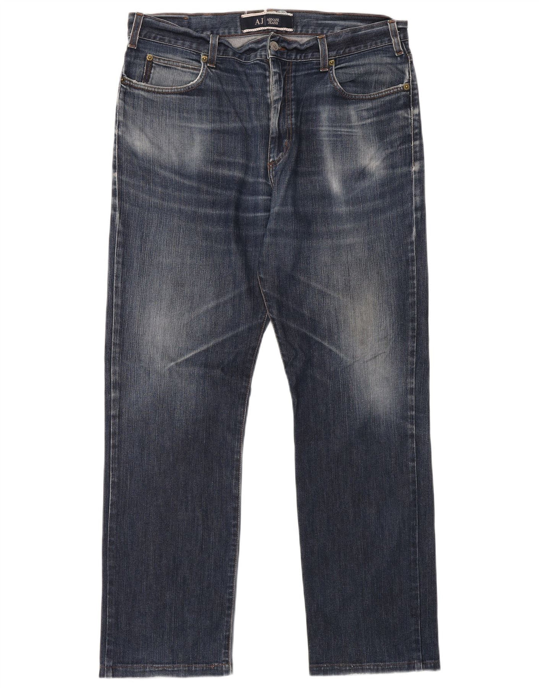 ARMANI Mens Straight Jeans W36 L30 Blue