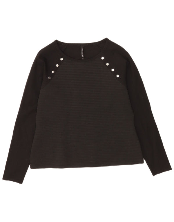 Karen Millen Womens Blouse Top UK 16 Large Black Striped