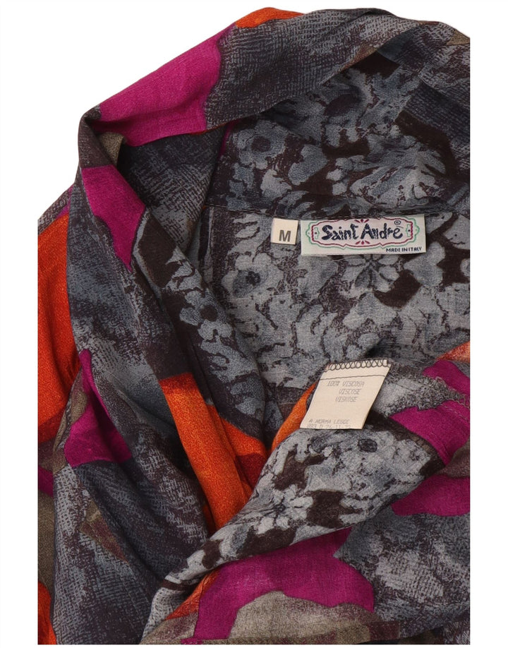 Saint Andrews Womens Shirt Blouse UK 14 Medium Multicoloured Floral Viscose