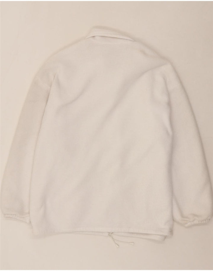 VINTAGE Mens Fleece Jacket UK 42 XL White Polyester Vintage Vintage and Second-Hand Vintage from Messina Hembry 