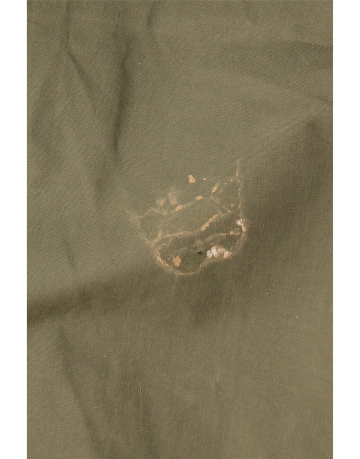 VINTAGE Mens Hooded Military Jacket UK 42 XL Khaki