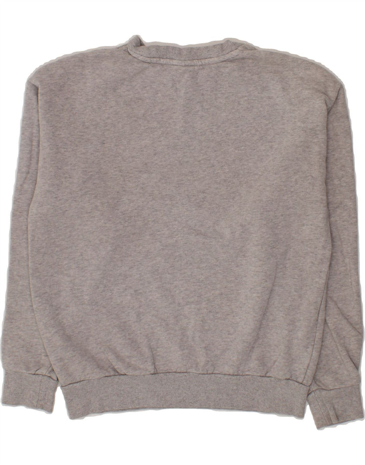 PUMA Womens Oversized Graphic Sweatshirt Jumper UK 10 Small Grey Cotton Vintage Puma and Second-Hand Puma from Messina Hembry 