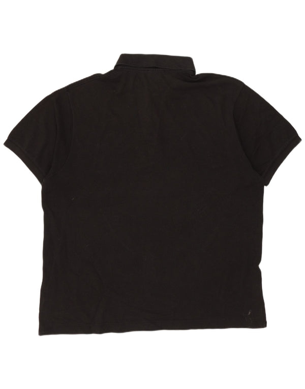 Lacoste Mens Polo Shirt Size 6 XL Black Cotton