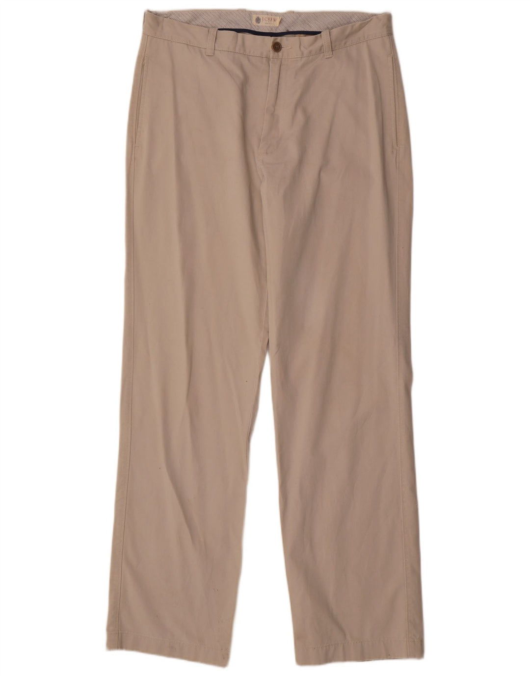J. Crew Mens Straight Regular Fit Chino Trousers W34 L34 Beige Cotton