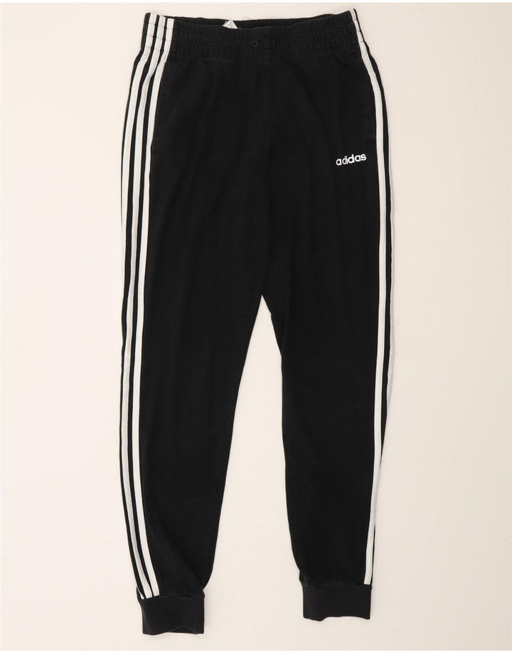 ADIDAS Womens Tracksuit Trousers Joggers UK 8/10 Small  Black Cotton