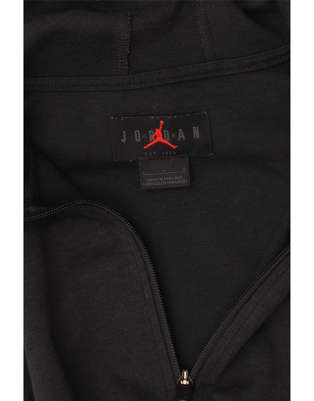 Jordan Mens Zip Hoodie Sweater Large Black