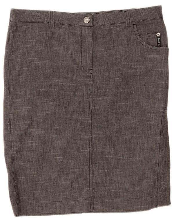 Armani Womens Straight Skirt W32 Large Grey Flecked