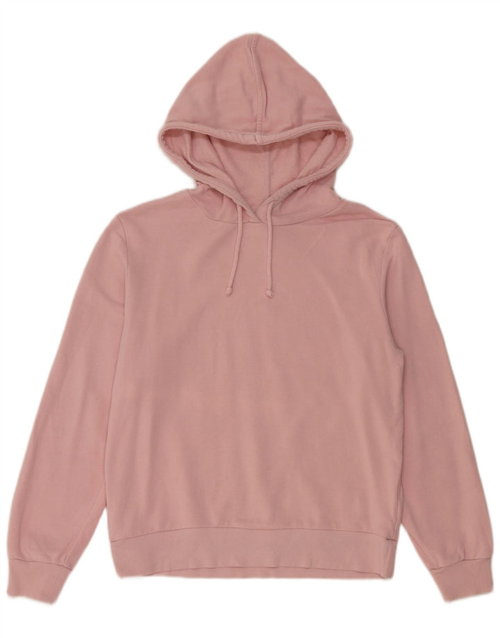 Marks & Spencer Womens Oversized Hoodie Jumper UK 8 Small Pink Cotton