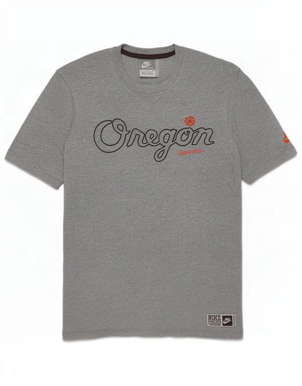 Nike Womens Oregon Graphic T-Shirt Top UK 10 Small Grey Cotton