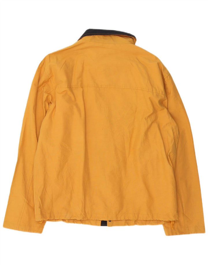 Vintage Mens Rain Jacket UK 42 XL Yellow Nylon