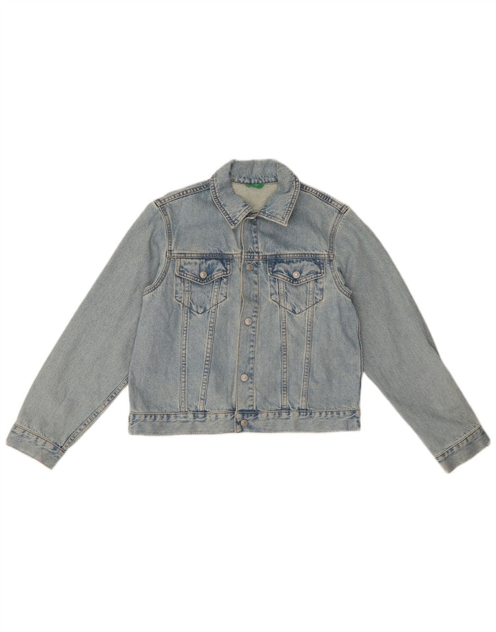 Benetton Girls Denim Jacket 11-12 Years Blue