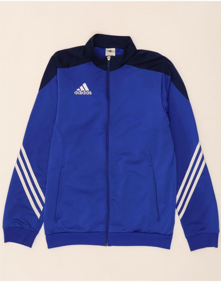 ADIDAS Mens Tracksuit Top Jacket Small Blue Colourblock Polyester Vintage Adidas and Second-Hand Adidas from Messina Hembry 