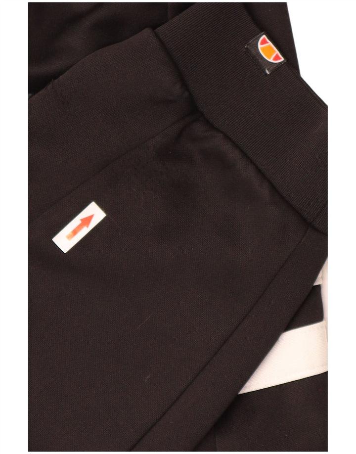 ELLESSE Mens Tracksuit Trousers Joggers Small  Black Colourblock Polyester