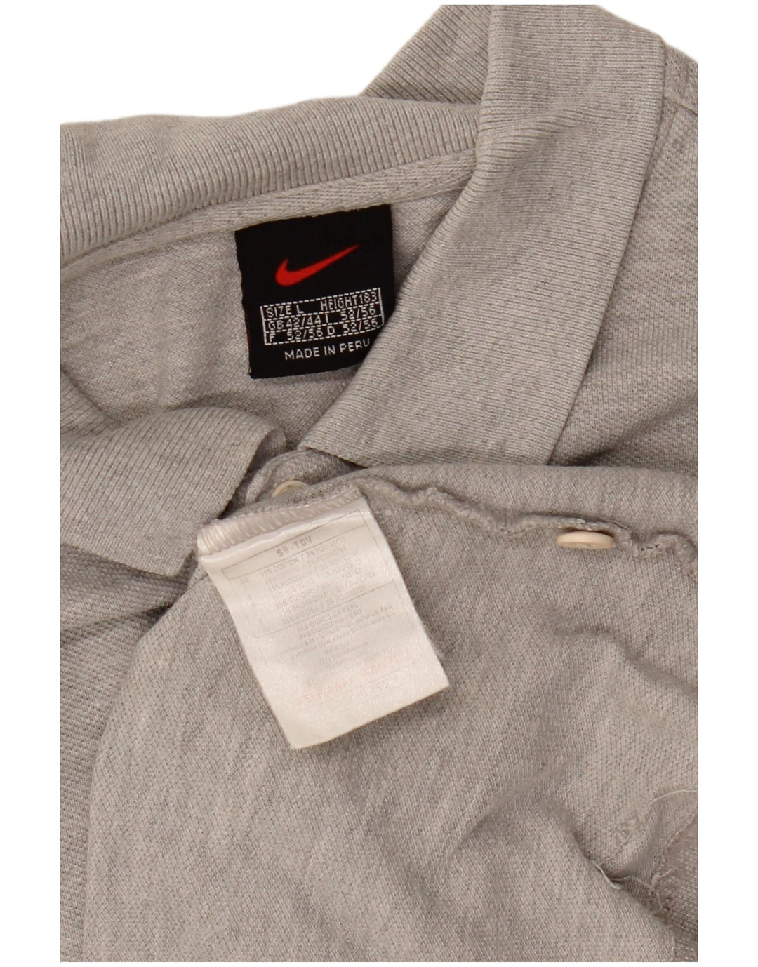 Nike Mens Polo Shirt UK 44/46 Large Grey Cotton