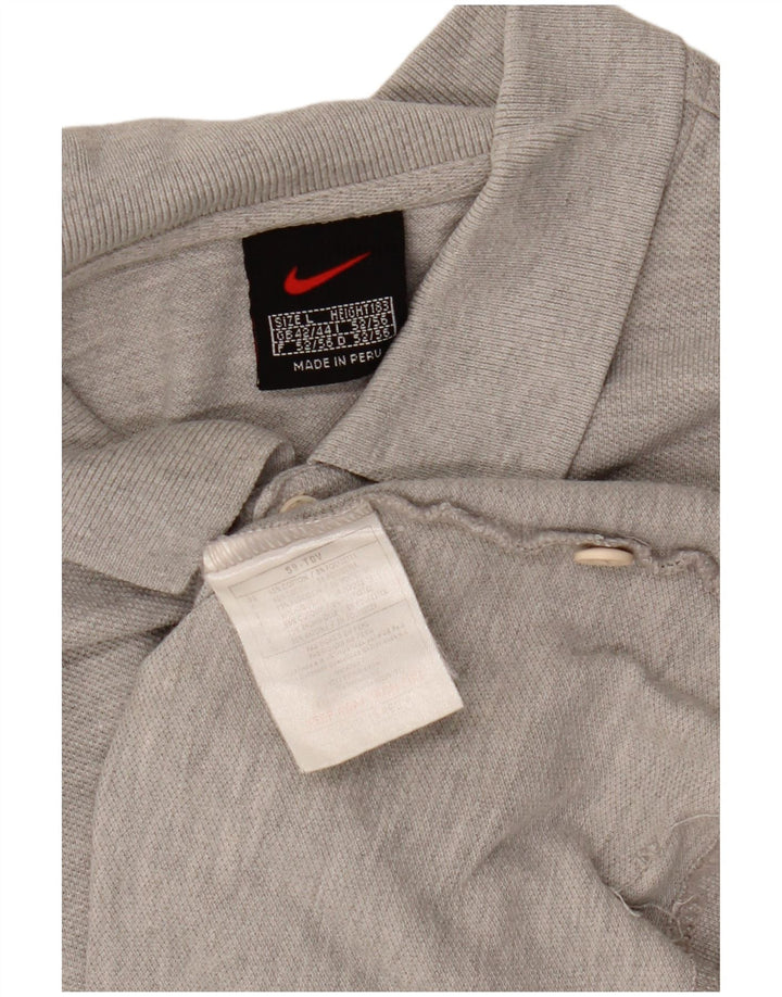 Nike Mens Polo Shirt UK 44/46 Large Grey Cotton