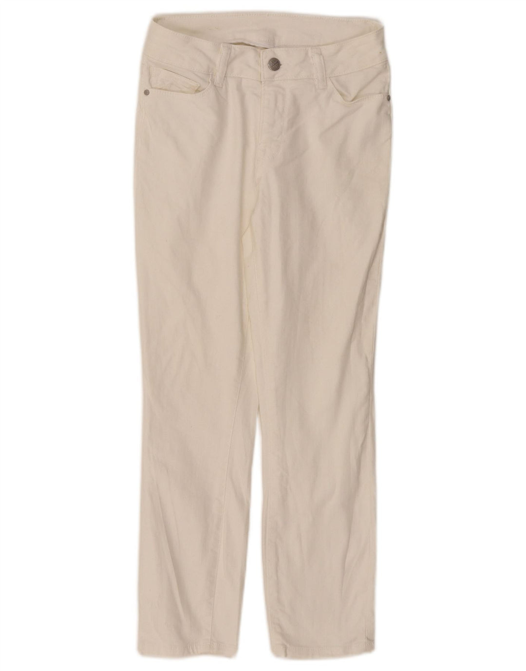 CREW CLOTHING Womens Low Waist Cropped Jeans UK 8 Small W26 L23 White