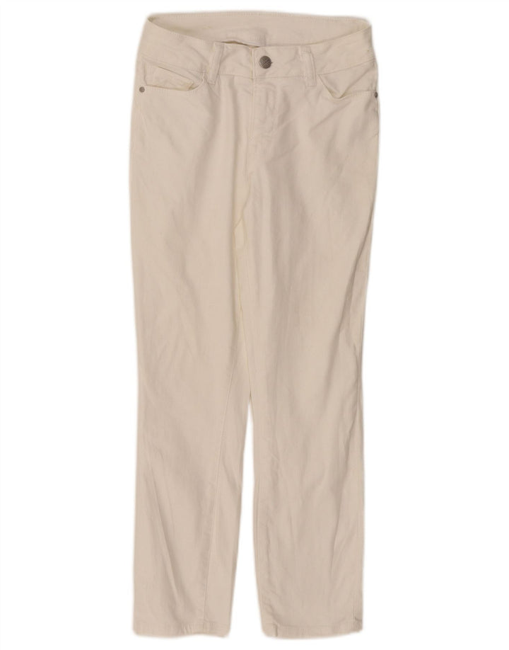 CREW CLOTHING Womens Low Waist Cropped Jeans UK 8 Small W26 L23 White