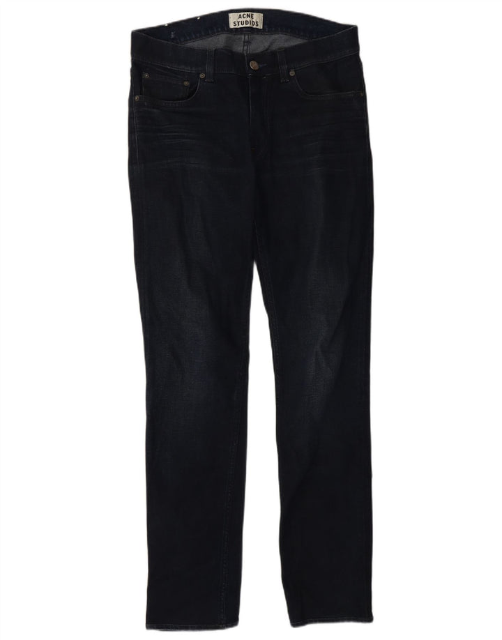 Acne Studios Mens Slim Jeans W30 L32 Navy Blue Cotton