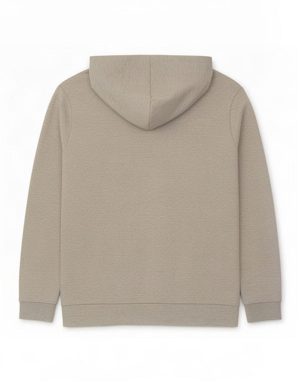Hugo Boss Mens Graphic Hoodie Jumper Large Grey Flecked Cotton