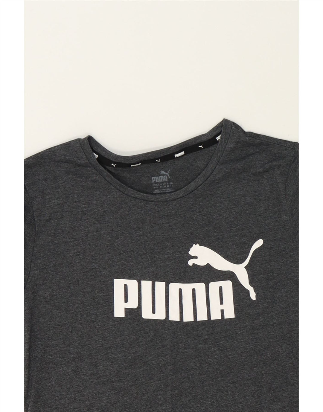 PUMA Womens Graphic T-Shirt Top UK 12 Medium Grey Vintage Puma and Second-Hand Puma from Messina Hembry 