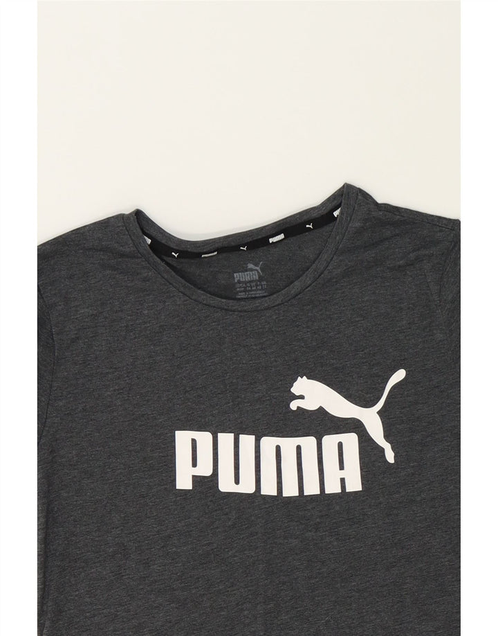 PUMA Womens Graphic T-Shirt Top UK 12 Medium Grey Vintage Puma and Second-Hand Puma from Messina Hembry 