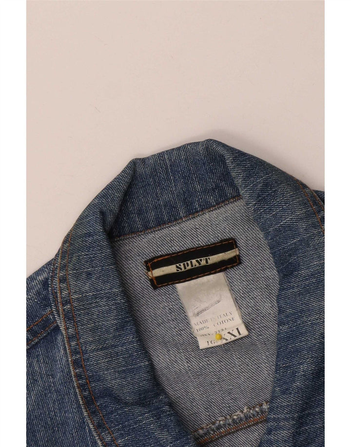 Vintage Womens Denim Jacket UK 20 2XL Blue Cotton