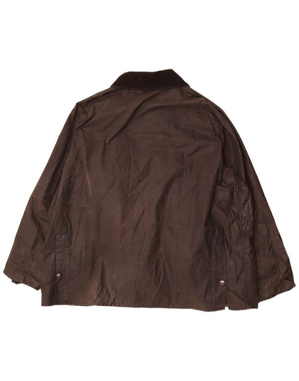 Barbour Mens Bedale Waxed Cotton Jacket UK 44 2XL Brown