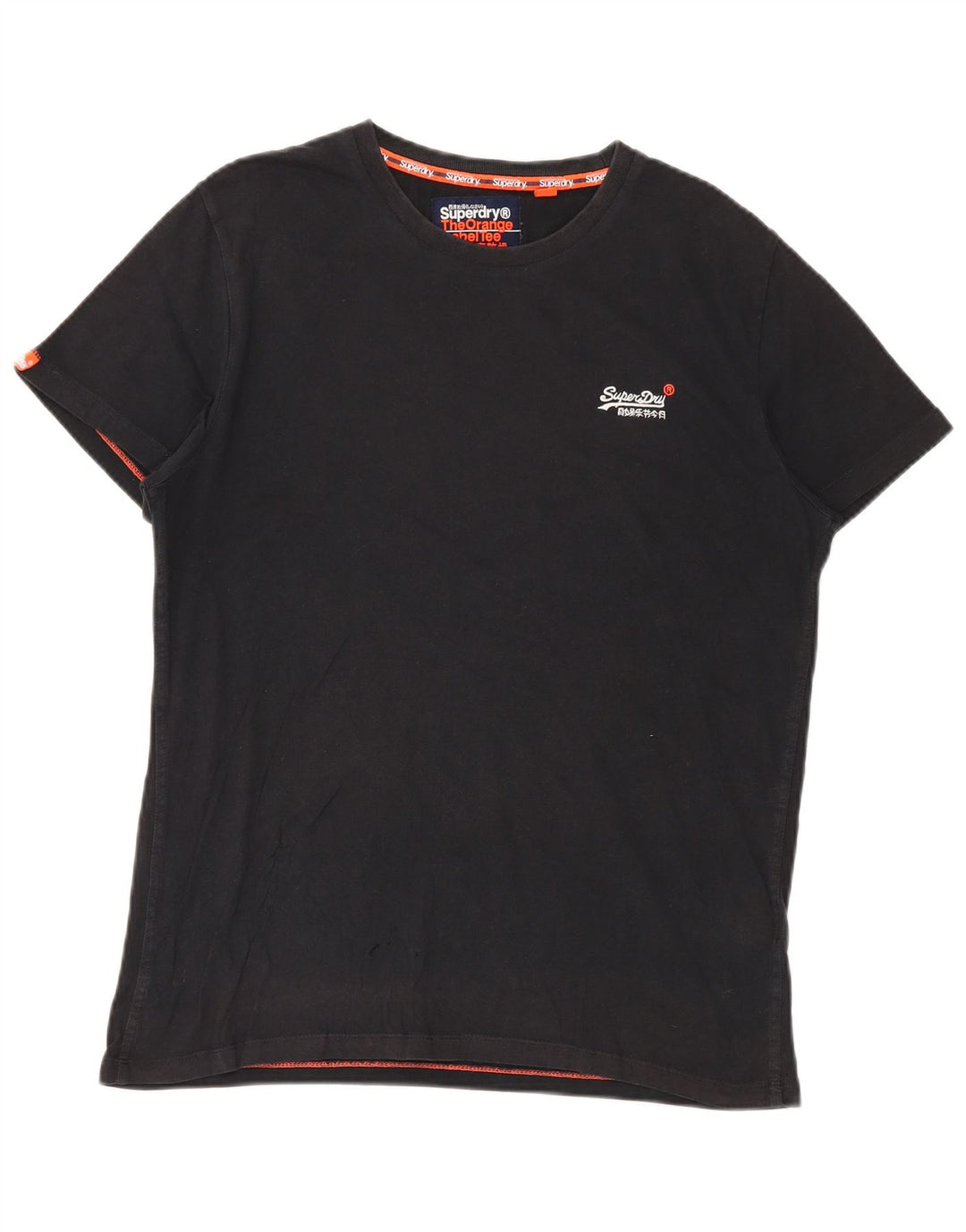 Superdry Mens T-Shirt Top Large Black Cotton