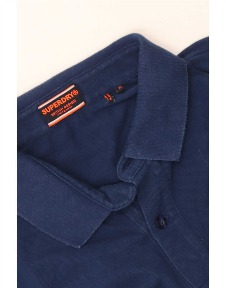 Superdry Mens Polo Shirt XL Navy Blue