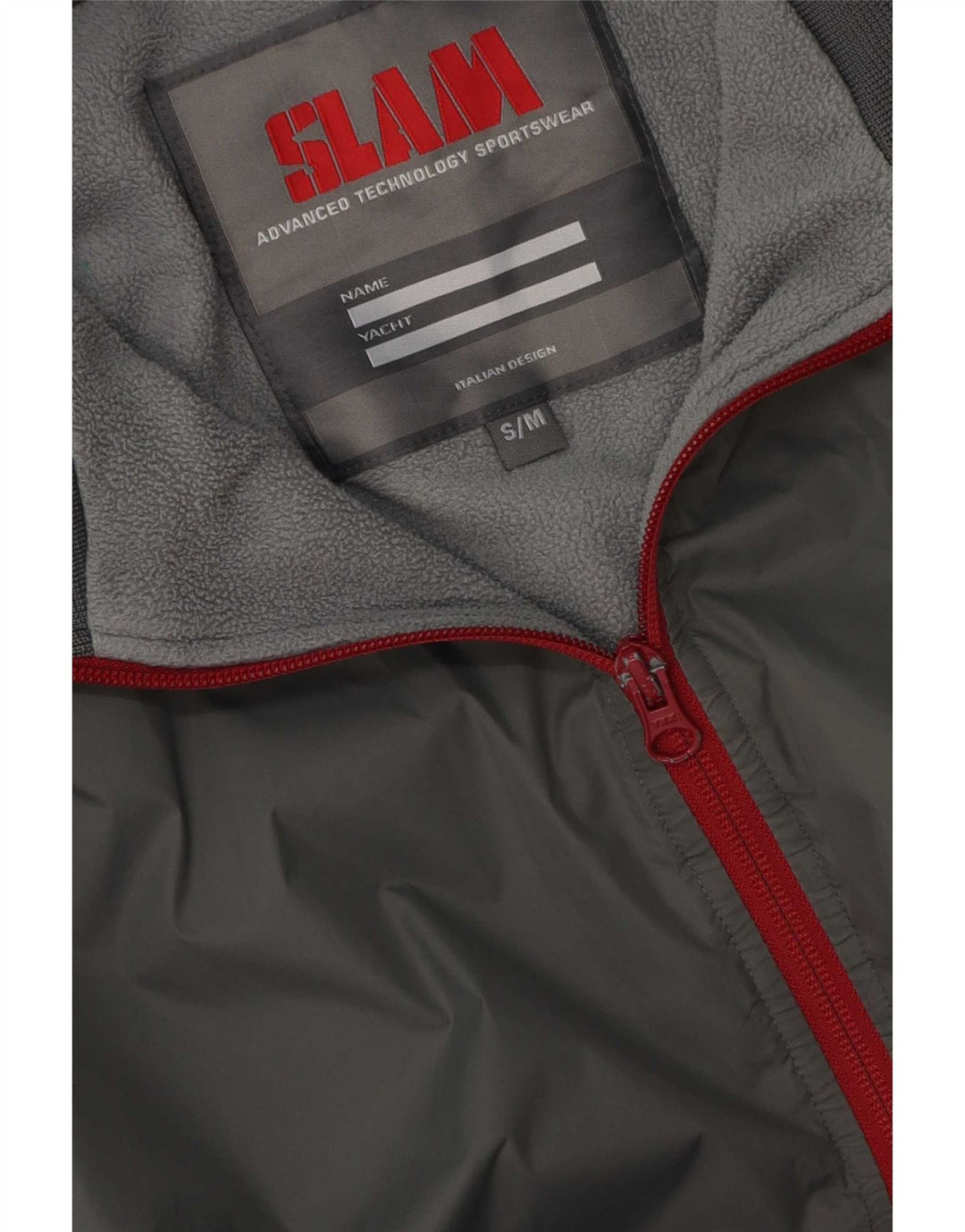 Slam Mens Regular Fit Tracksuit Top Jacket UK 36 Small Grey Polyester