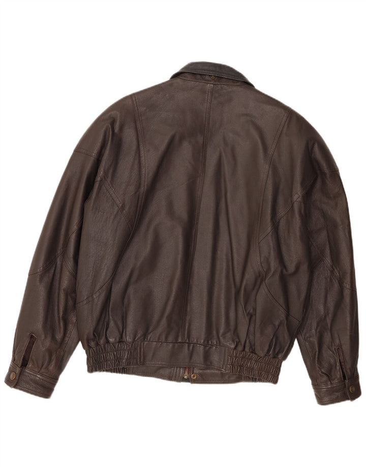 Fatigue Mens Leather Jacket UK 38 Medium Brown Leather