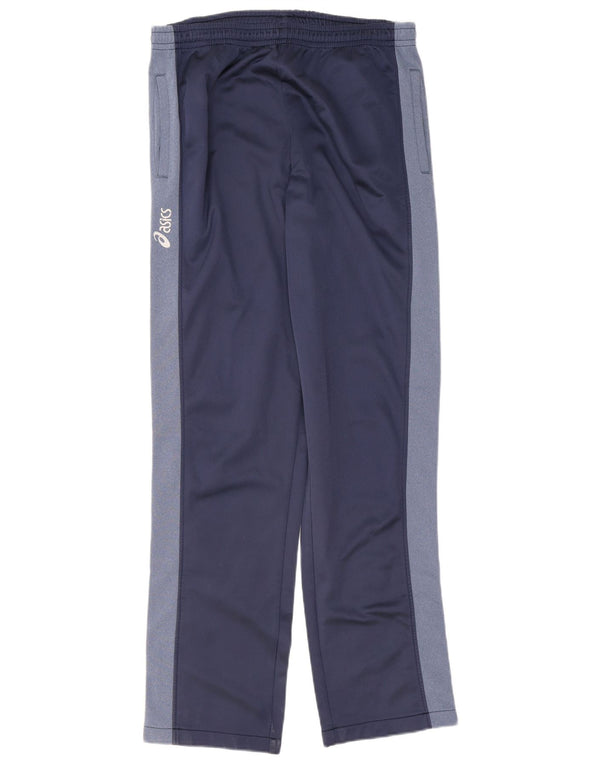 Asics Mens Tracksuit Trousers Large Navy Blue Colourblock