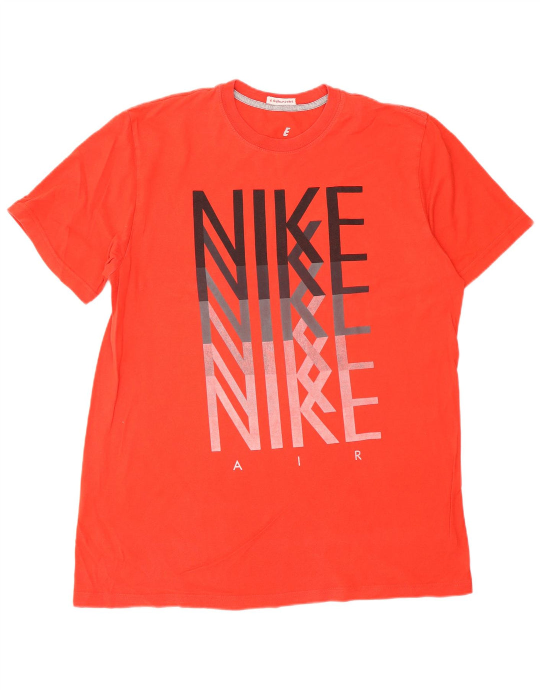 NIKE Mens Graphic T-Shirt Top Large Red Cotton