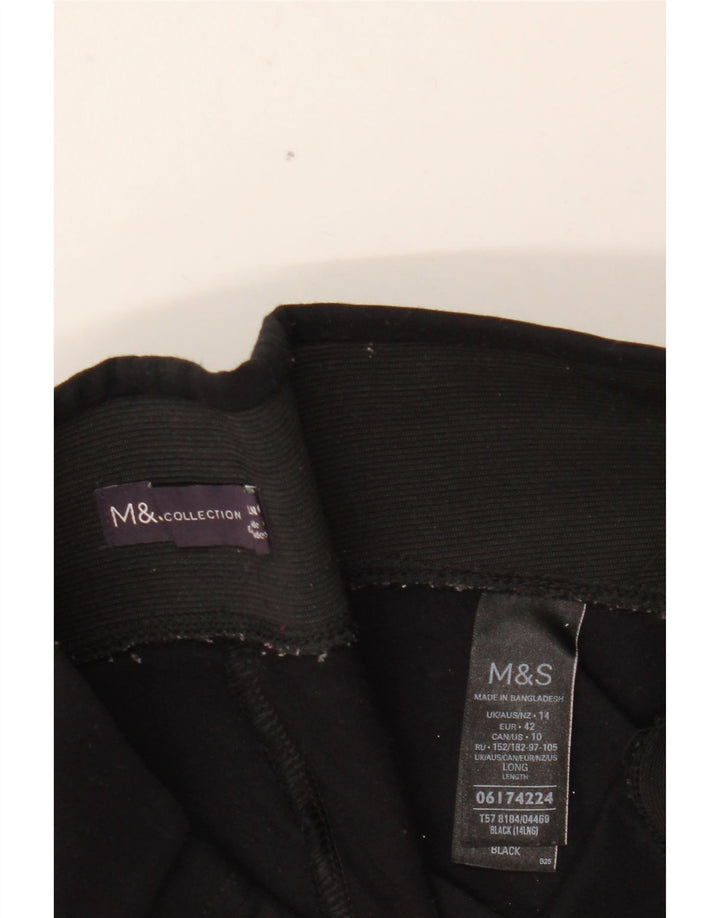 MARKS & SPENCER Womens Leggings UK 14 Large Black Viscose