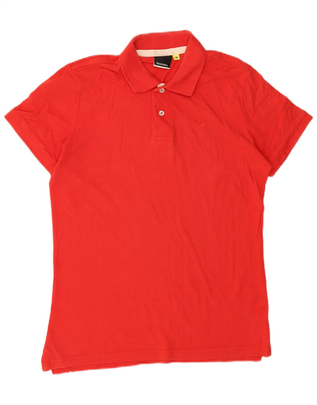 Diadora Mens Polo Shirt Medium Red Cotton