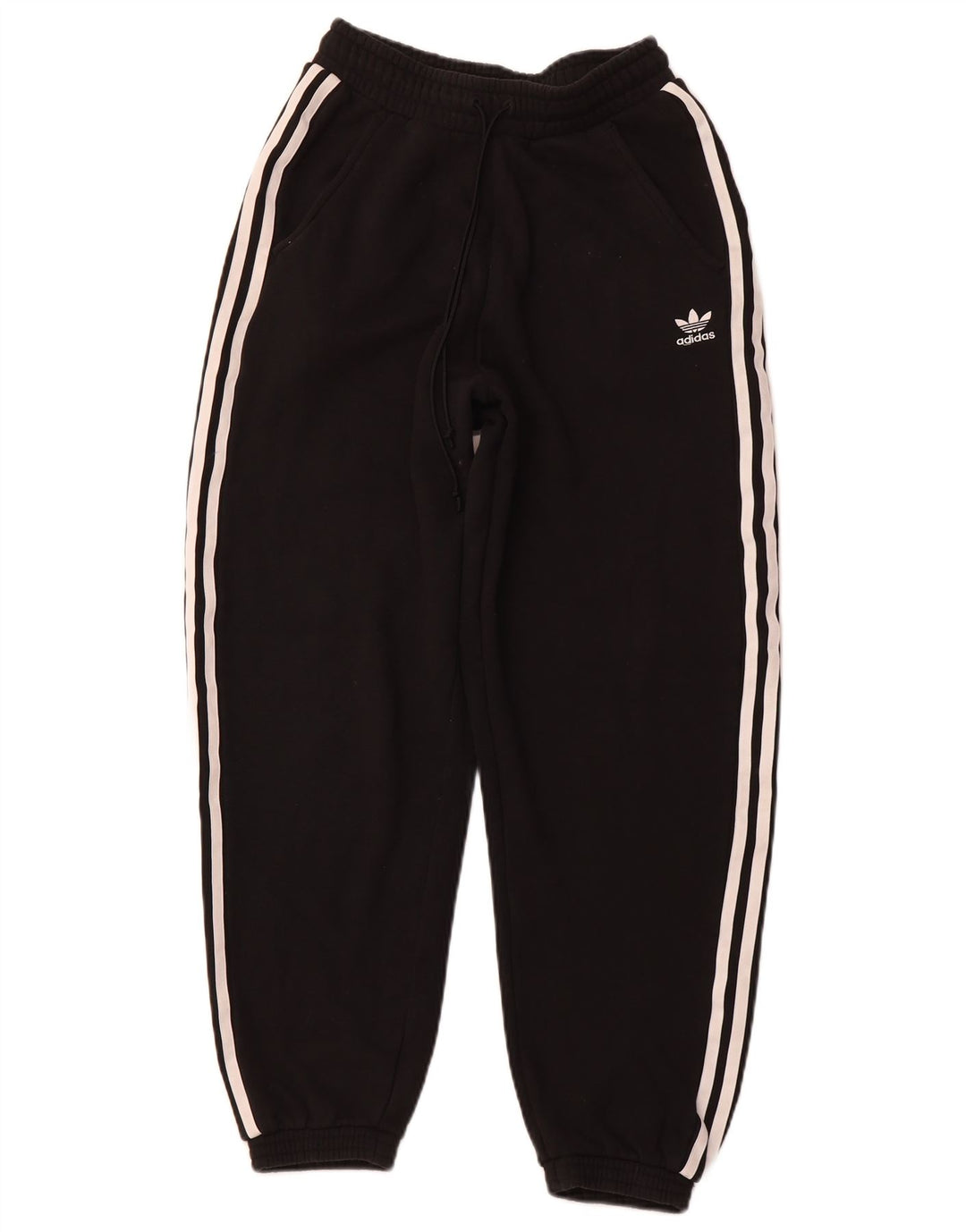 ADIDAS Womens Tracksuit Trousers Joggers UK 8 Small Black Cotton