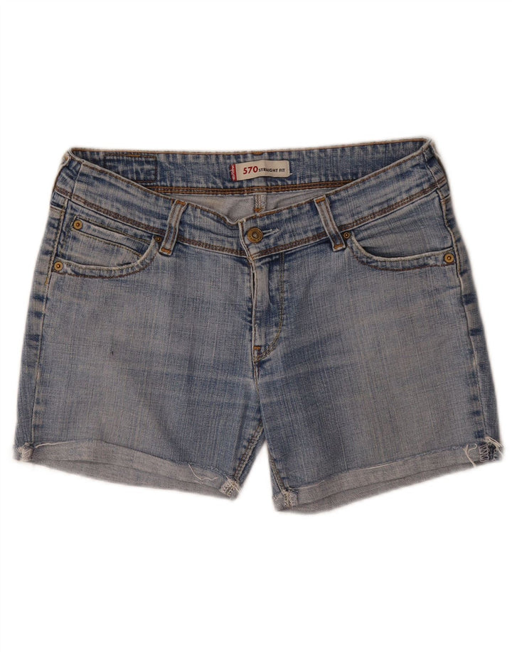 Levi's Womens 570 Denim Shorts W32 Large Blue Cotton