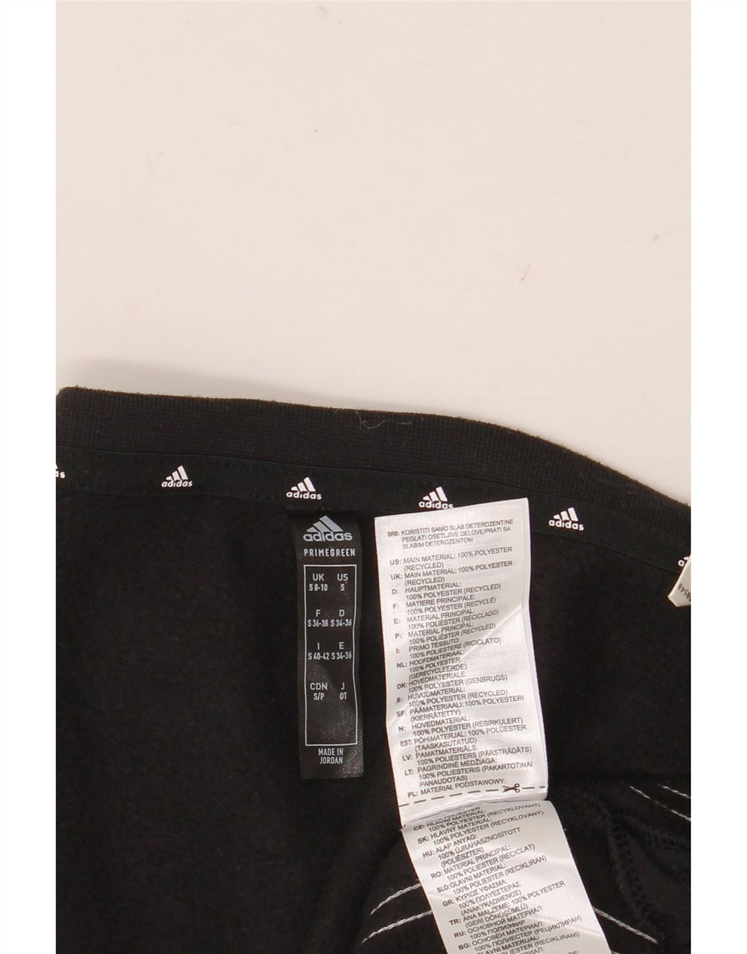 Adidas Womens Sweatshirt Jumper UK 8/10 Small Black Polyester