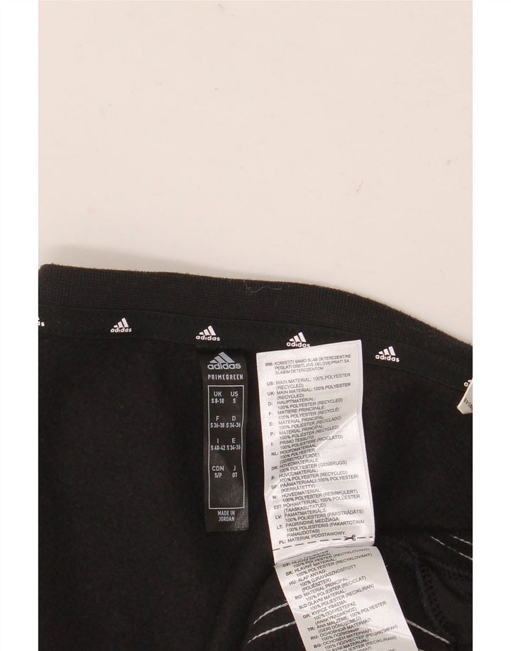 Adidas Womens Sweatshirt Jumper UK 8/10 Small Black Polyester