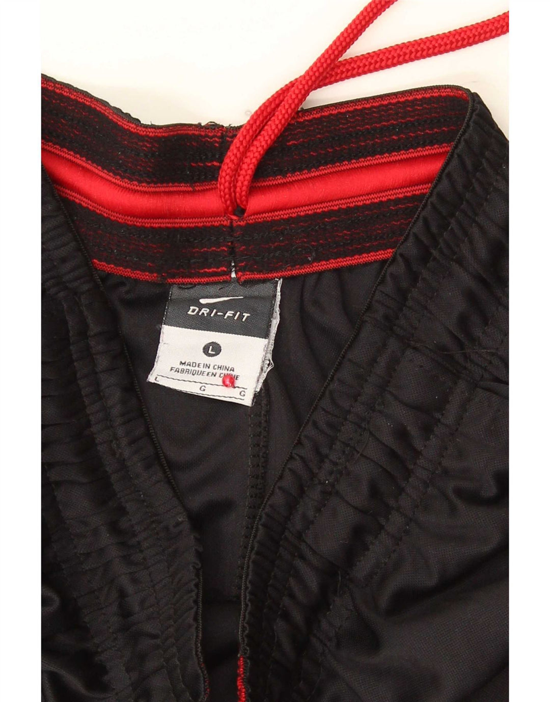 Nike Mens Dri Fit Graphic Sport Shorts Large Black Striped Polyester